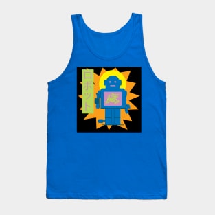 Robot with a tattoo Tank Top